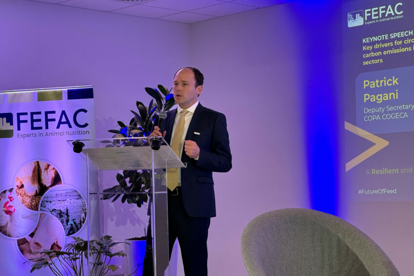 Patrick Pagani, deputy secretary general, Copa-Cogeca, speaks on behalf of farmer members who he said feel mostly unheard. He called on policymakers to stop the polarisation between farming and nature. Photos: Melanie Epp